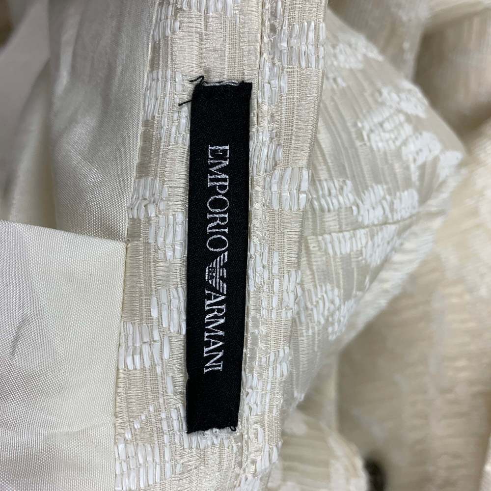 EMPORIO ARMANI Beige Jacquard Polyamide Blend Sport Coat - Picture 7 of 7